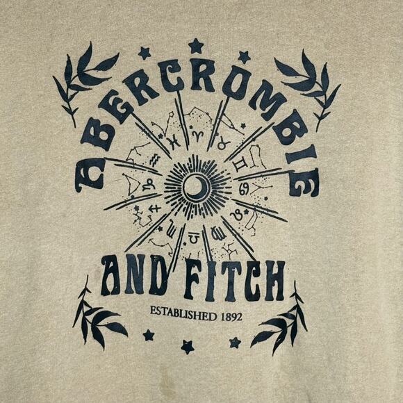 Abercrombie & Fitch Soft AF Crewneck Sweatshirt Sz M Oversized Astrology Graphic - Picture 2 of 6